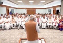 PM's front row meeting with future ministers, allies and BJP stalwarts